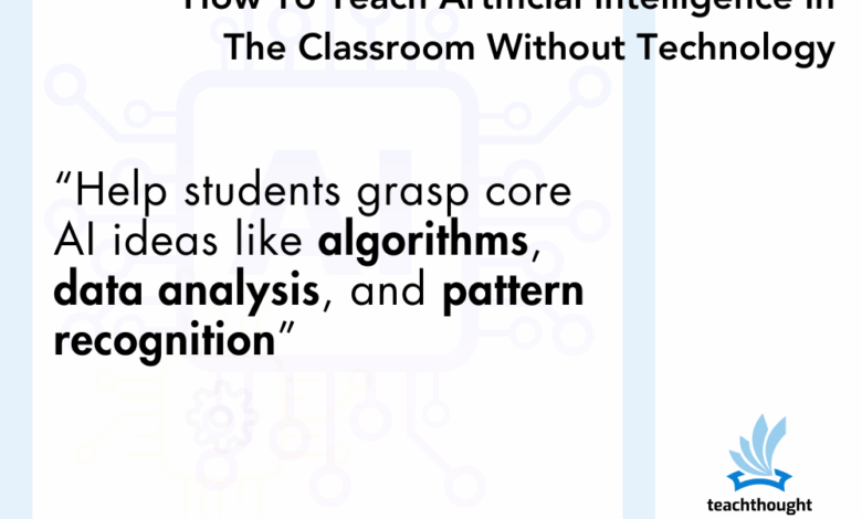 How To Teach Artificial Intelligence Without Technology How To Teach Artificial Intelligence Without Technology