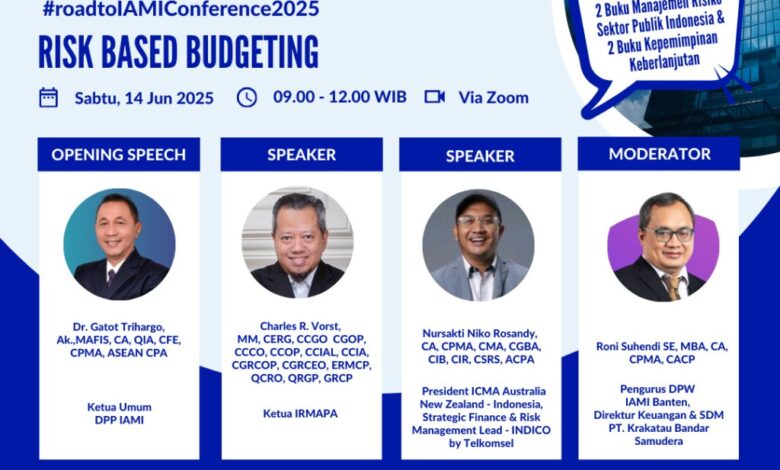 Free Webinar “Risk Based Budgeting” IAMI Banten tgl 14 Juni 2025. Free Webinar “Risk Based Budgeting” IAMI Banten tgl 14 Juni 2025.
